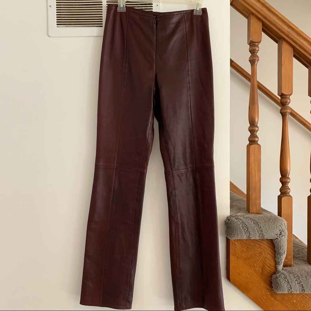 Vintage 100% Leather Pants, Cache Size 6